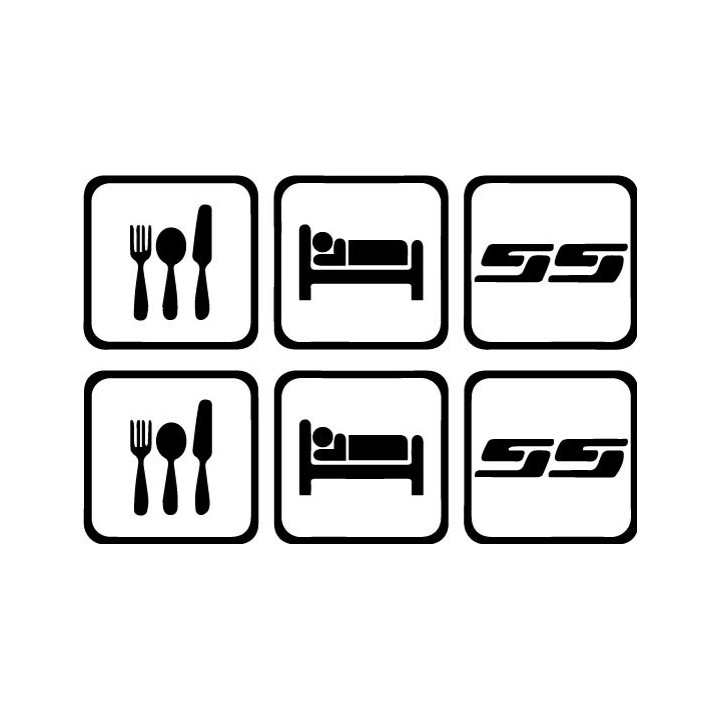 Buy Eat Sleep Chevrolet Ss Decal Sticker Online