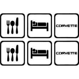 Buy Eat Sleep Corvette 1 Decal Sticker Online