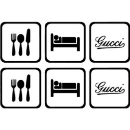 Eat Sleep Gucci Stickers – Fashion Parody Decals (2-Pack)