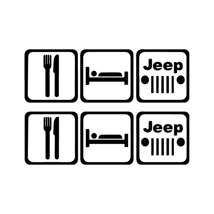 Buy Eat Sleep Jeep 2 Decal Sticker Online