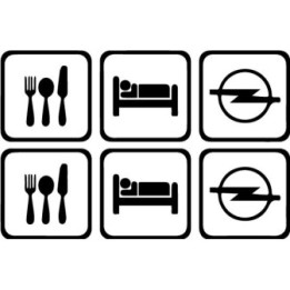 Buy Eat Sleep Opel 2 Decal Sticker Online