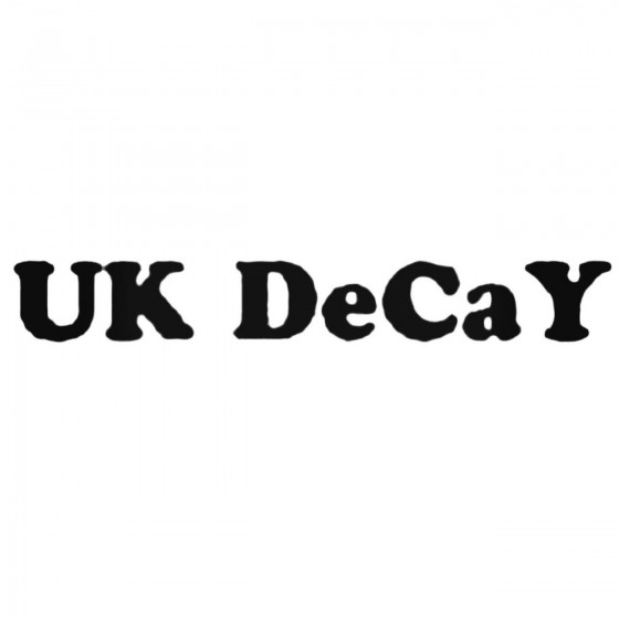 Uk Decay Band Decal Sticker