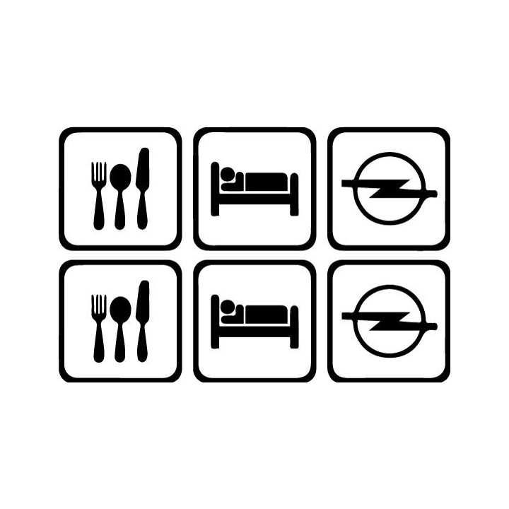 Buy Eat Sleep Opel 2 Decal Sticker Online