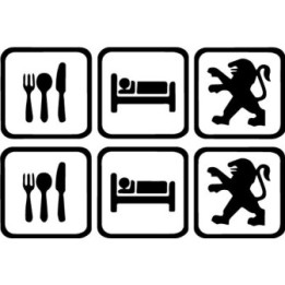 Buy Eat Sleep Peugeot 2 Decal Sticker Online