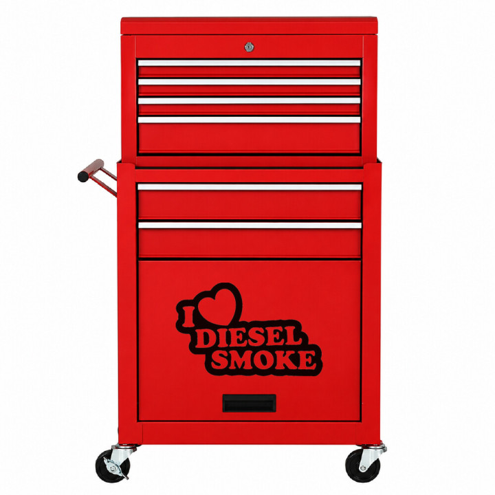 I Love Diesel Smoke Sticker Vinyl Decal Dh - DecalsHouse