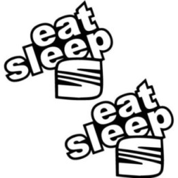Buy Eat Sleep Seat 3 Decal Sticker Online