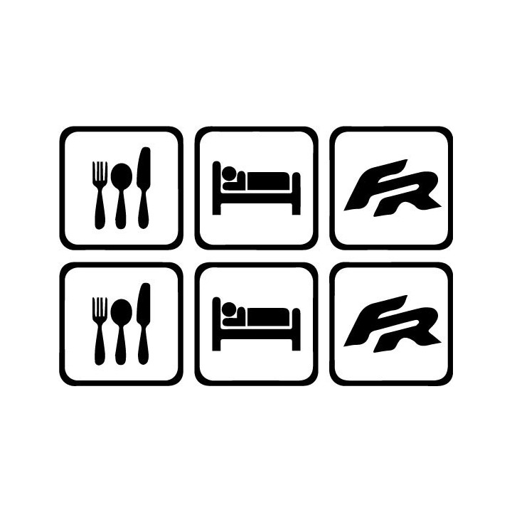 Buy Eat Sleep Seat Fr 2 Decal Sticker Online