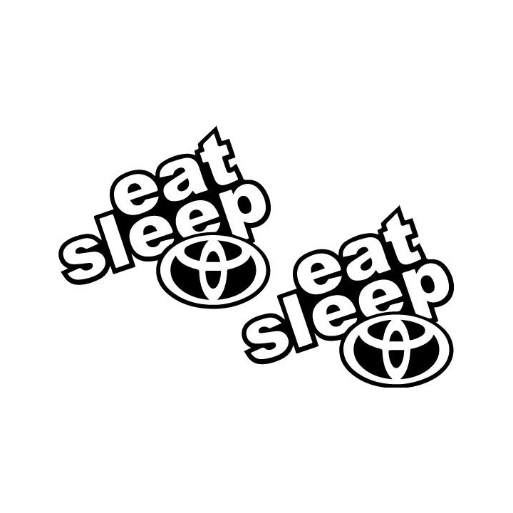 Buy Eat Sleep Toyota 2 Decal Sticker Online