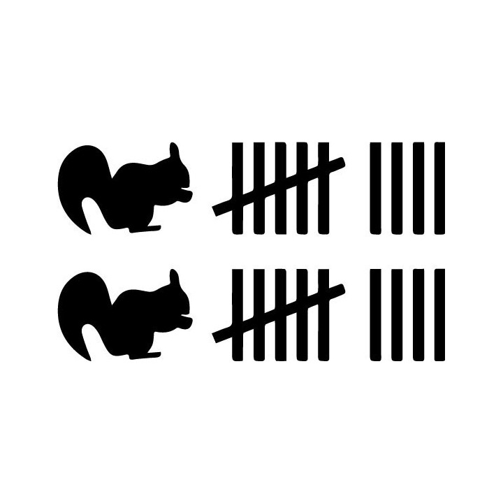 Buy Eekhoorns Turven Decal Sticker Online
