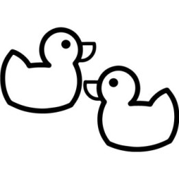 Duck Stickers – Rubber Duck Duckling Decals (2-Pack)