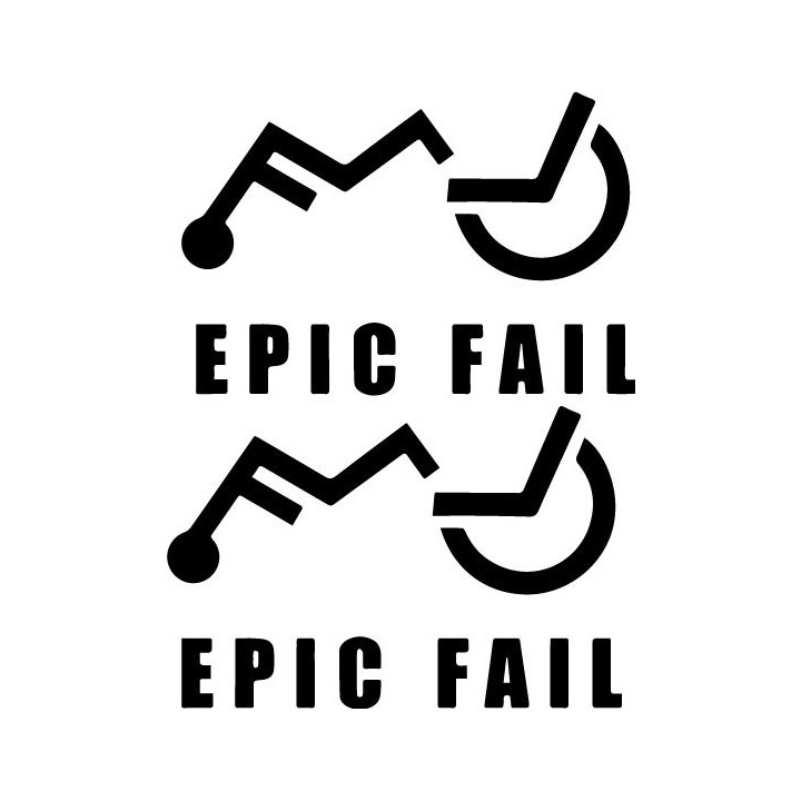 Epic Fail Stickers – Funny Sarcastic Decals (2-Pack)