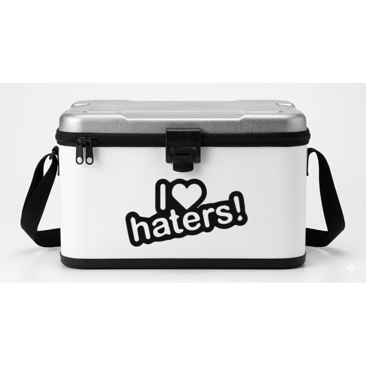 I Love Haters Stickers – Funny Sarcastic Decals (2-Pack)