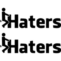 Kick Haters Funny Stickers – Attitude Decals (2-Pack)