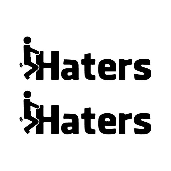 Kick Haters Funny Stickers – Attitude Decals (2-Pack)