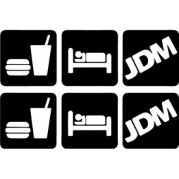 Buy Fast Food Sleep Jdm Decal Sticker Online