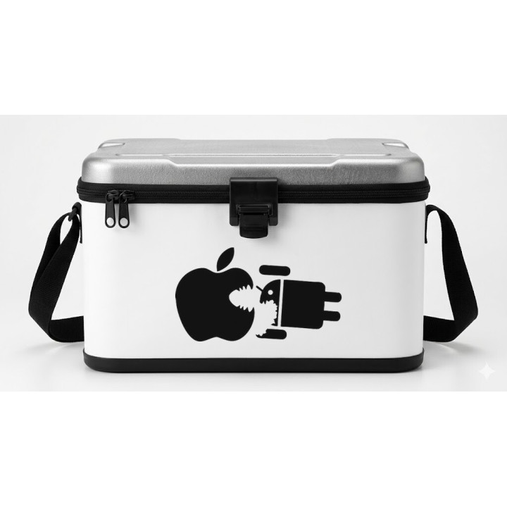 Apple Eats Android Stickers – Tech Humor Decals (2-Pack)