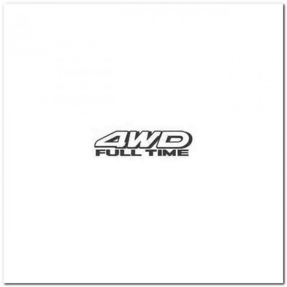 4wd Full Time Decal Sticker