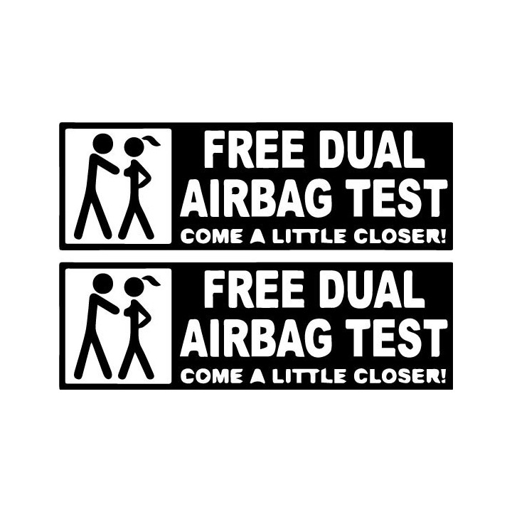Free Dual Airbag Test Stickers – Funny Car Decals (2-Pack)