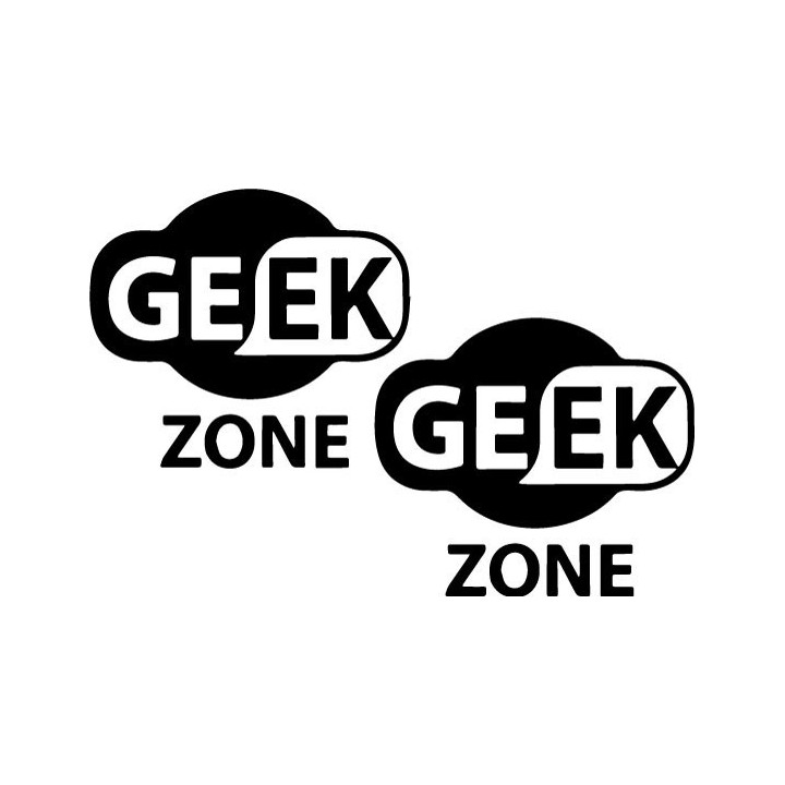 Geek Zone Stickers – Gaming Nerd Laptop Decals (2-Pack)