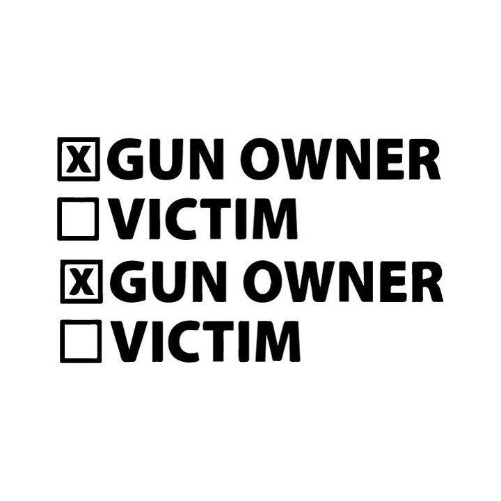 Gun Owner Not Victim Stickers – 2nd Amendment (2-Pack)