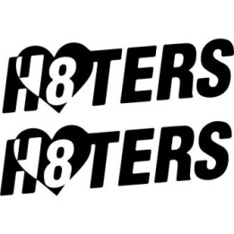 H8ters Stickers – Haters Attitude Car Decals (2-Pack)