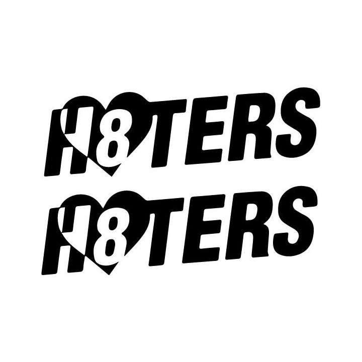 H8ters Stickers – Haters Attitude Car Decals (2-Pack)
