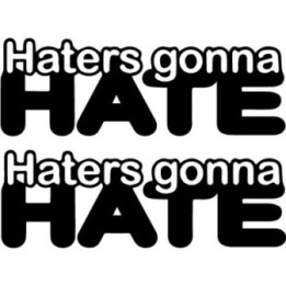 Haters Gonna Hate Stickers – Meme Slogan Decals (2-Pack)