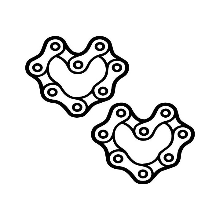 Buy Heart Chain Jdm Decal Sticker Online