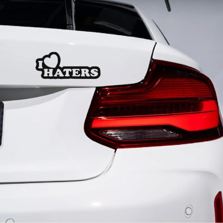 Buy I Love Haters Jdm Vinyl Decal Sticker Online