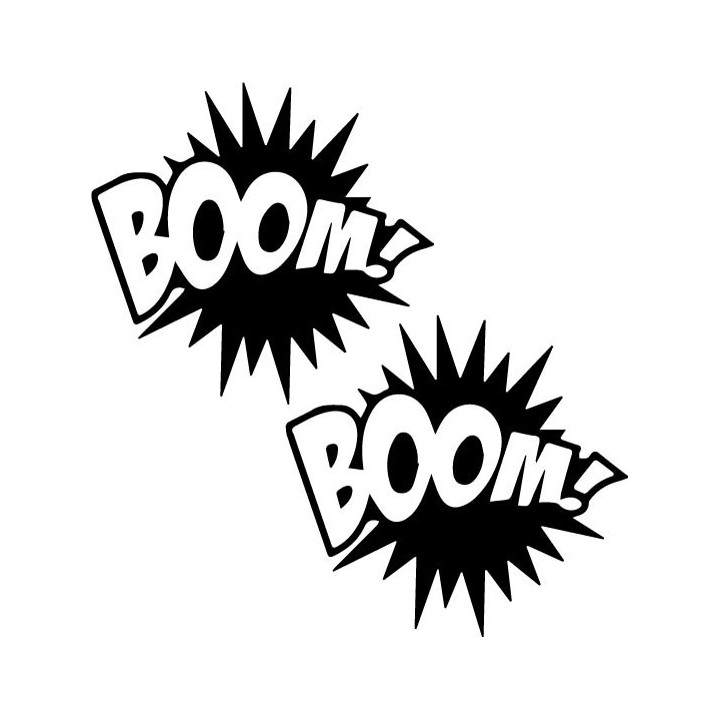 Boom Comic Book Stickers – Pop Art Explosion Decals (2-Pack)