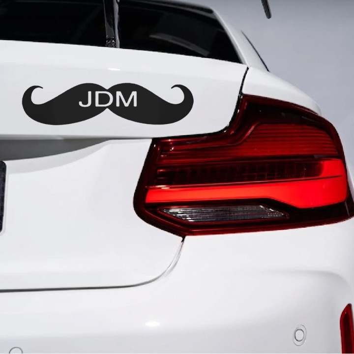 JDM Moustache Stickers – Gentleman Drifter Decals (2-Pack)