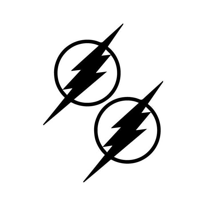 The Flash Stickers – DC Lightning Bolt Logo Decals (2-Pack)