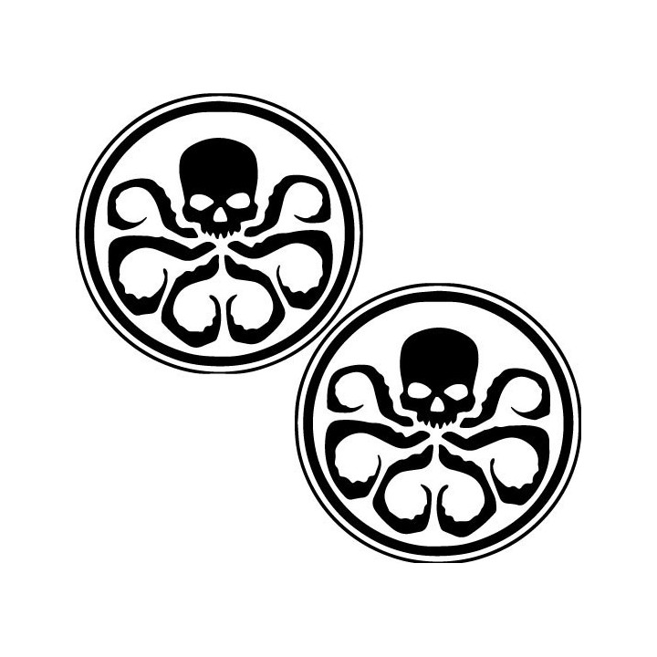 Hydra Stickers – Marvel Red Skull Hail Hydra Decals (2-Pack)