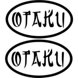 Otaku Stickers – Anime Fan Oval Decals (2-Pack)