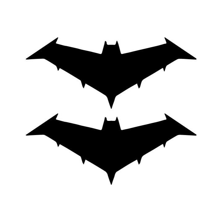 Batman Logo Stickers – Bat Symbol Decals (2-Pack)