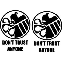 S.H.I.E.L.D. Hydra Don't Trust Anyone Stickers (2-Pack)