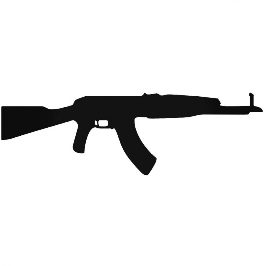 Наклейка ак 47. Винил АК 47. AK 47 наклейка. Силуэт калаша.