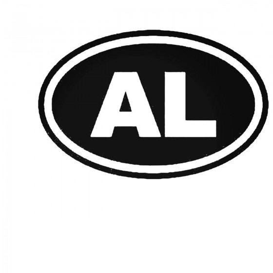 Alabama Al Oval Decal Sticker