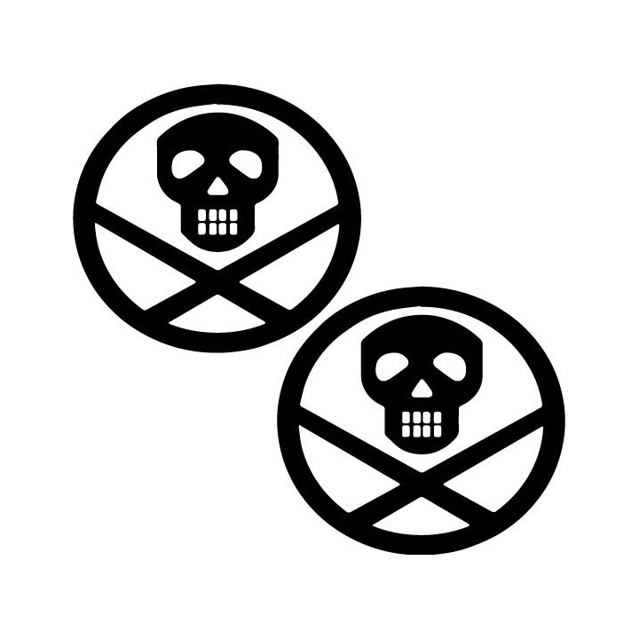 Suicide Squad Skull Stickers – Task Force X Decals (2-Pack)
