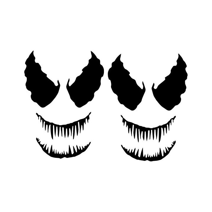 Venom Face Stickers – Symbiote Decals (2-Pack)