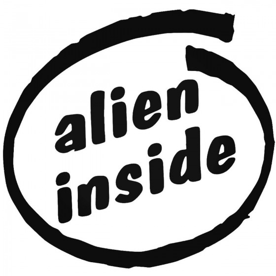 Alien Inside Decal Sticker