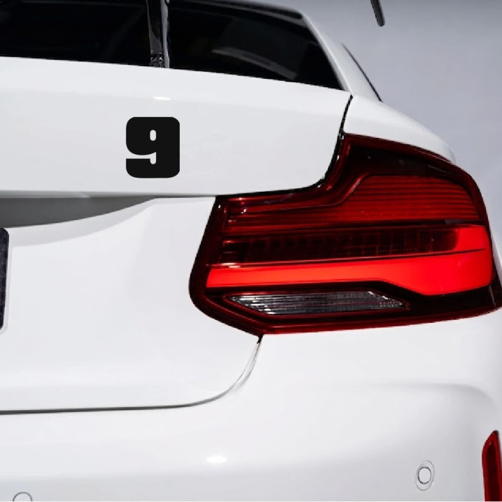 Buy Race Number 9 Decal Sticker Online