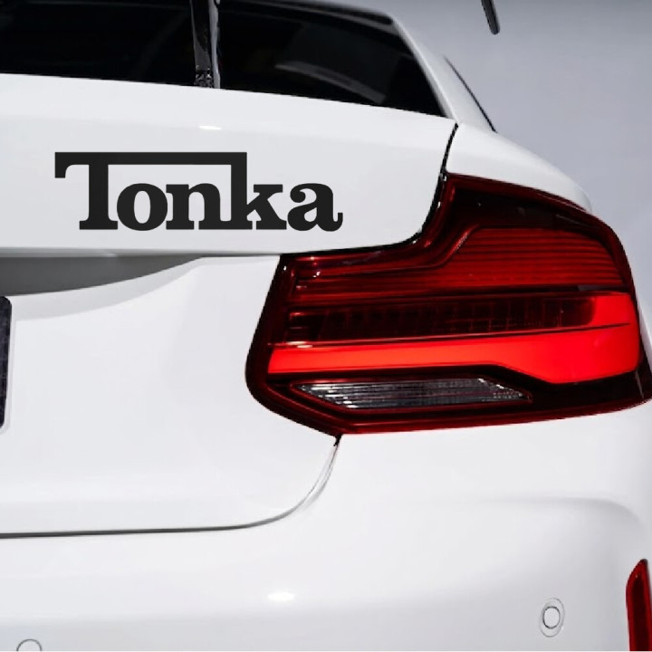 Tonka Stickers – Classic Logo Toy Truck Decals (2-Pack)