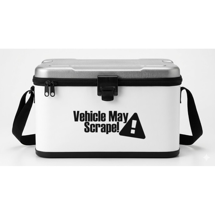 Vehicle May Scrape Stickers – Lowered Car Decals (2-Pack)