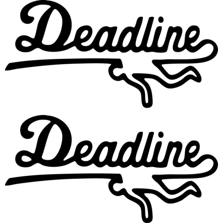 Deadline Crime Scene Stickers – Funny Cycling Decals (2-Pack)