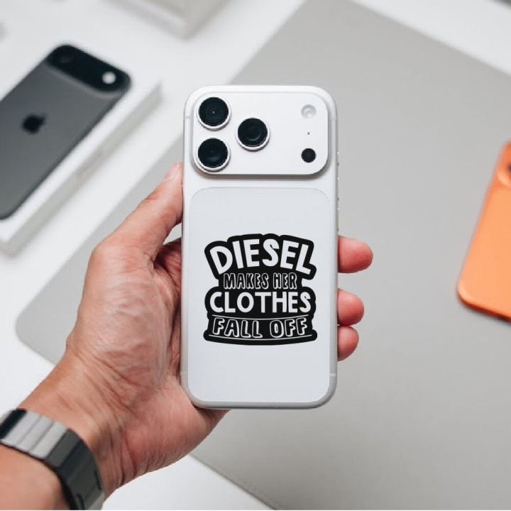 Diesel Makes Her Clothes Fall Off Sticker Vinyl Decal V3 Dh - DecalsHouse