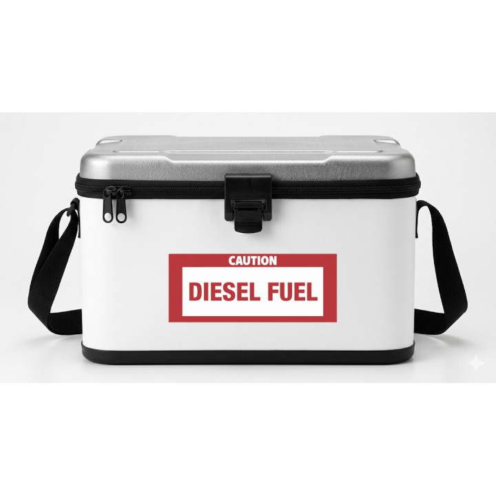 2x Diesel Caution Stickers Decals - DecalsHouse
