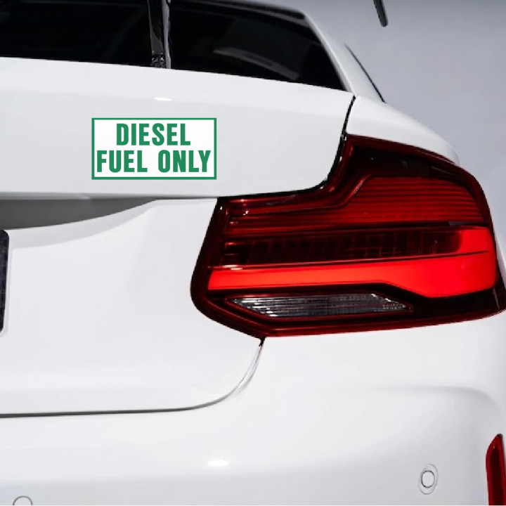 2x Diesel Fuel Only Green Stickers Decals - DecalsHouse