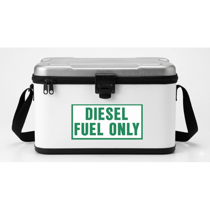 2x Diesel Fuel Only Green Stickers Decals - DecalsHouse