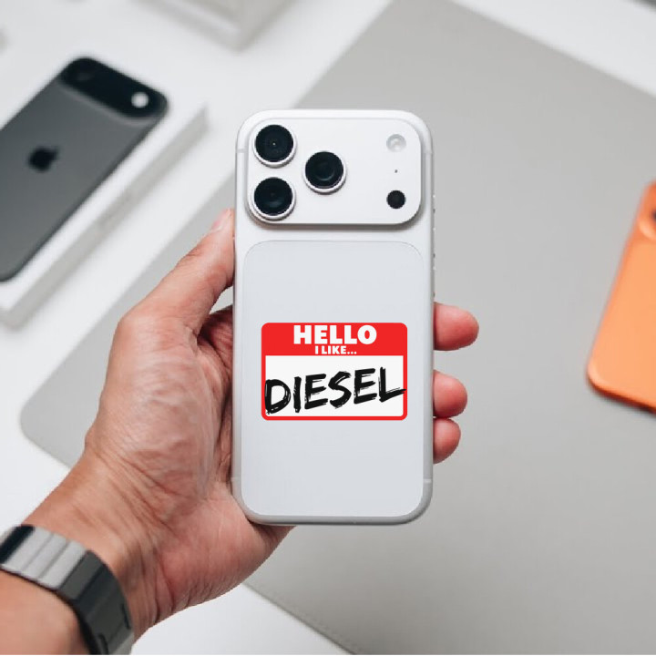 2x Diesel Hello Stickers Decals - DecalsHouse